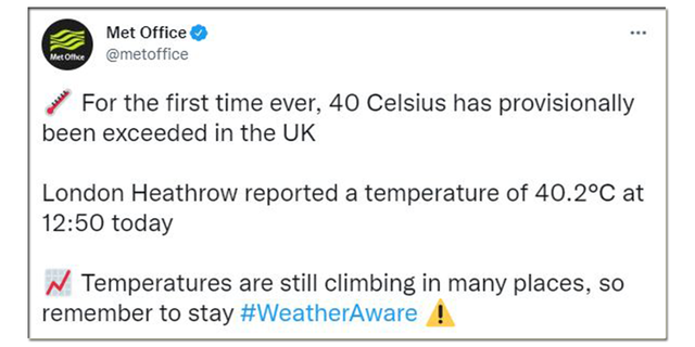 İngiltere’de hava sıcaklığı ilk kez 40 dereceyi geçti!!!