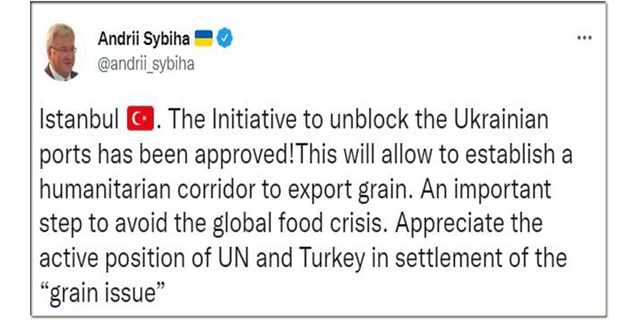 Ukrayna/Sybiha: "BM ve Türkiye'nin aktif pozisyonunu takdir edin"