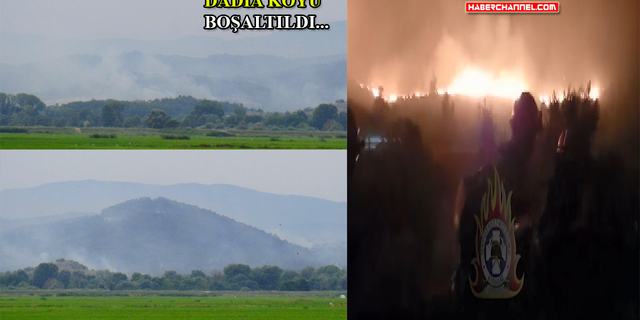 Yunanistan'daki orman yangını, Türkiye sınırından görülmeye başlandı...