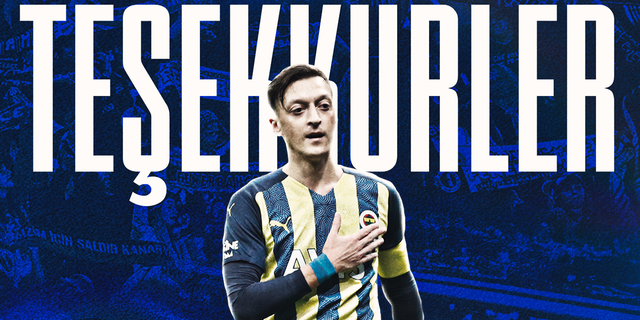 Özil: "Fenerbahçe camiasına ve taraftarına gösterdikleri ilgi ve alaka için teşekkür ediyorum"