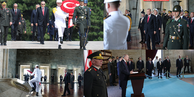 Cumhurbaşkanı Erdoğan'dan YAŞ üyeleri ile Anıtkabir ziyareti