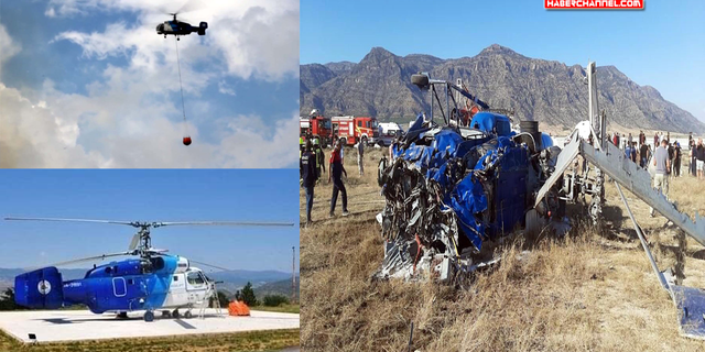 Marmaris'teki yangına müdahaleye giden helikopter Denizli'de düştü: 2 ölü, 5 yaralı