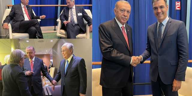 Cumhurbaşkanı Erdoğan, BM Genel Merkezi'nde liderlerle görüştü...