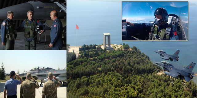 Bakan Hulusi Akar'dan Ege Denizi üzerinde F-16 ile özel uçuş