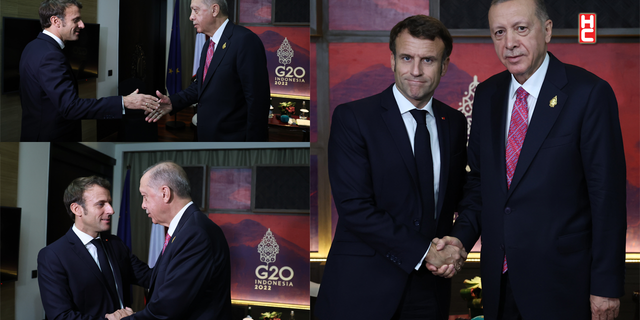 Cumhurbaşkanı Erdoğan, Bali'de Fransa Cumhurbaşkanı Macron ile görüştü