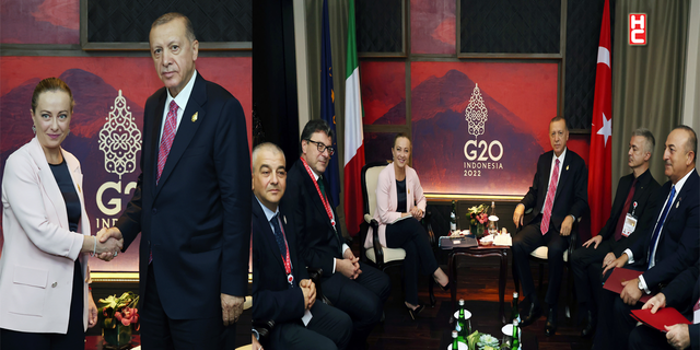 Cumhurbaşkanı Erdoğan, Bali'de İtalya Başbakanı Meloni ile görüştü