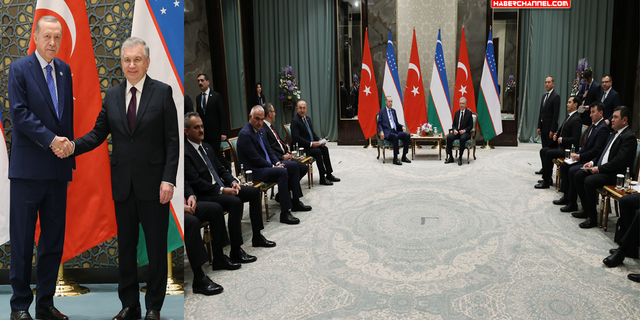 Cumhurbaşkanı Erdoğan, mevkidaşı Mirziyoyev ile görüştü