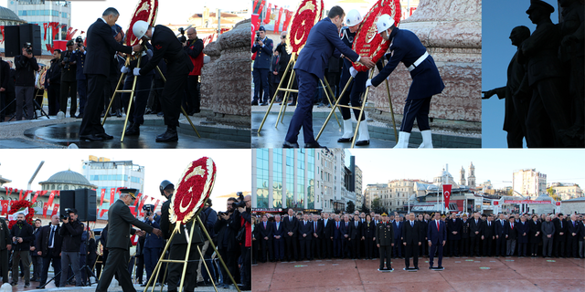Taksim Meydanı’nda Atatürk'ü anma töreni...