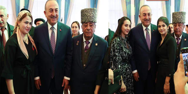 Dışişleri Bakanı Çavuşoğlu, Ahıska Türkleri ile bir araya geldi