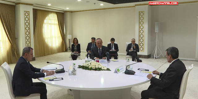 Çavuşoğlu, Türkiye-Azerbaycan-Türkmenistan Üçlü Dışişleri Bakanları Toplantısı’na katıldı...