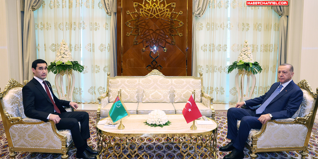 Cumhurbaşkanı Erdoğan, Türkmenistan Devlet Başkanı Berdimuhammedov ile görüştü...