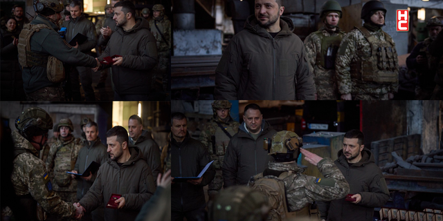Volodimir Zelenski, Donetsk bölgesinde bulunan Bahmut’u ziyaret etti