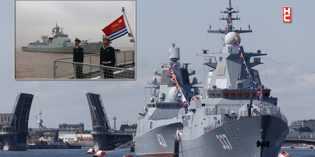 Çin ve Rusya donanmalarından ortak tatbikat...