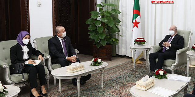 Dışişleri Bakanı Çavuşoğlu, Cezayir Cumhurbaşkanı Tebbun’la görüştü