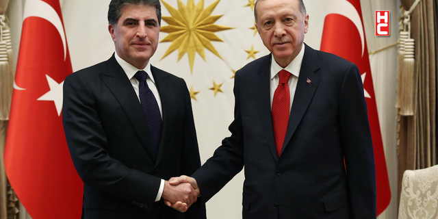 Cumhurbaşkanı Erdoğan, IKBY Başkanı Barzani'yi kabul etti...