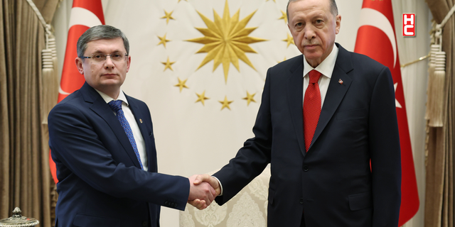 Cumhurbaşkanı Erdoğan, Moldova Meclis Başkanı Igor Grosu’yu kabul etti
