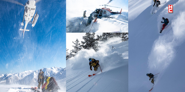 Kaçkarlarda heliski, 16 İsviçreli sporcu ile başladı!..