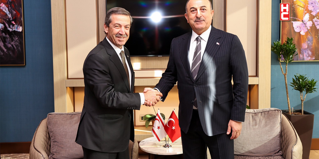Dışişleri Bakan Çavuşoğlu, KKTC Dışişleri Bakanı Ertuğruloğlu ile görüştü