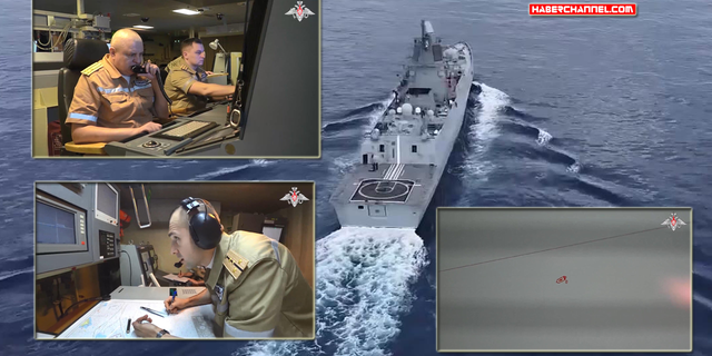 Rus savaş gemisi, bilgisayar üzerinden 'hipersonik füze' denemesi yaptı