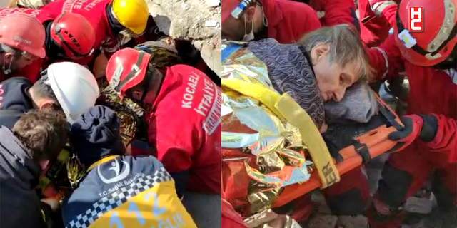 85 yaşındaki kadın depremden 152 saat sonra kurtarıldı...