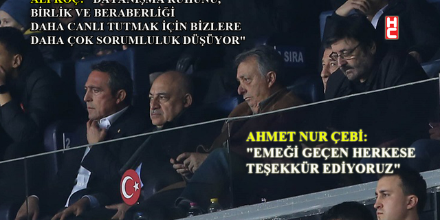 TFF Başkanı Mehmet Büyükekşi ve kulüp başkanları Kadıköy'de 'Omuz Omuza'