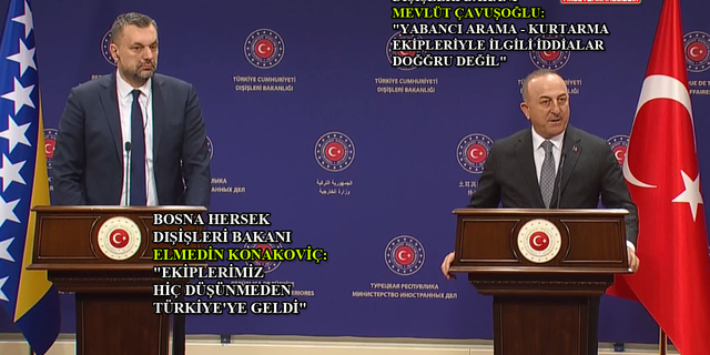 Bakan Çavuşoğlu ve Bosna Hersek Dışişleri Bakanı Konakoviç ortak basın toplantısı...
