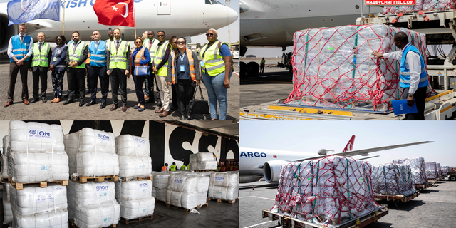 BM Göç Örgütü’nün 240 tonluk yardımı Kenya’dan Türkiye’ye geldi...