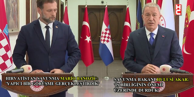 Savunma Bakanı Akar, Hırvat mevkidaşı Banozic ile görüştü