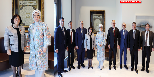 Emine Erdoğan, New York'ta Azerbaycan Milli Meclisi Başkanı Gafarova ile bir araya geldi