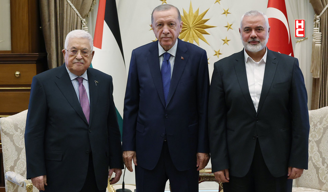 Cumhurbaşkanı Erdoğan, Abbas ve Heniyye'yi kabul etti...