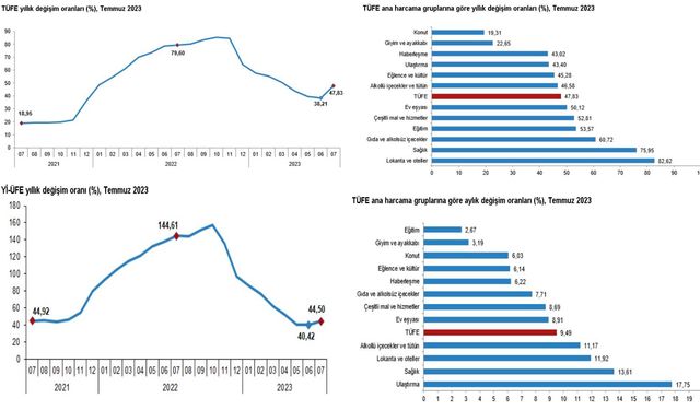 TÜİK, temmuz ayı enflasyon oranlarını açıkladı...