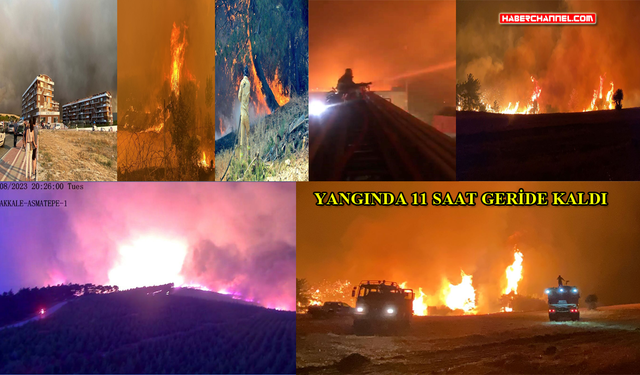 Çanakkale'de orman yangını; 9 köy boşaltıldı