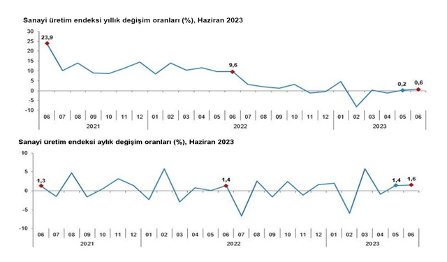 TÜİK: "Sanayi üretimi haziranda arttı"
