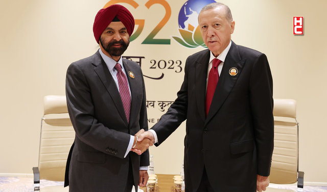 Cumhurbaşkanı Erdoğan, Dünya Bankası Başkanı Ajay Banga ile görüştü