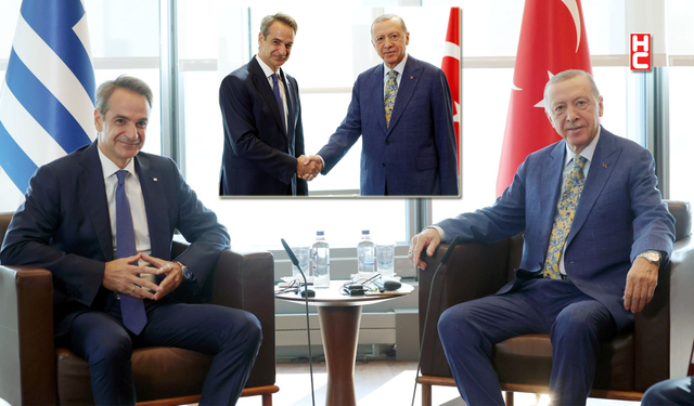 Cumhurbaşkanı Erdoğan, New York'ta Yunanistan Başbakanı Miçotakis ile görüştü