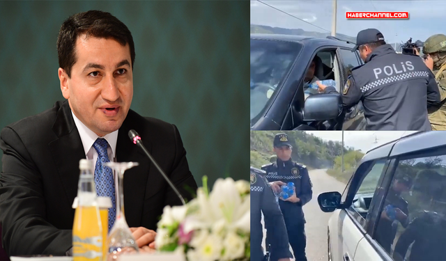 Azerbaycan polisi, Karabağ’daki Ermeni sivillerin ihtiyaçlarını karşılıyor...