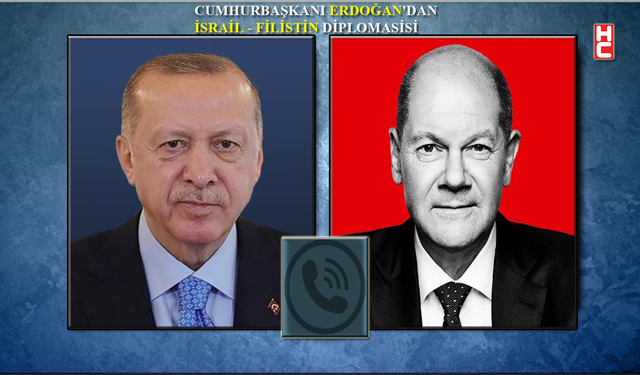 Cumhurbaşkanı Erdoğan, Almanya Başbakanı Olaf Scholz ile görüştü...