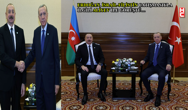 Cumhurbaşkanı Erdoğan, Astana'da Cumhurbaşkanı Aliyev ile bir araya geldi