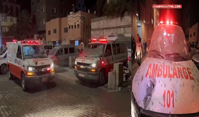 Filistin Kızılayı, 2 ambulansının daha vurulduğunu açıkladı...