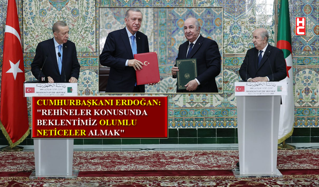 Erdoğan, Cezayirli mevkidaşı Tebbun ile ortak basın toplantısı düzenledi