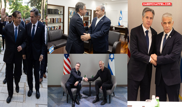 Blinken, Netanyahu, Herzog, Lapid, ve Gantz ile görüştü