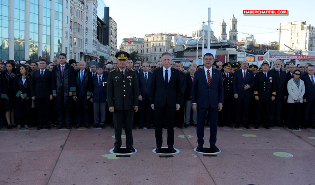 Taksim Meydanı'nda Atatürk'ü anma töreni...