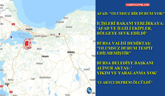 Gemlik Körfezi’nde 5.1 büyüklüğünde deprem; "İstanbul ve İzmir’den de hissedildi"