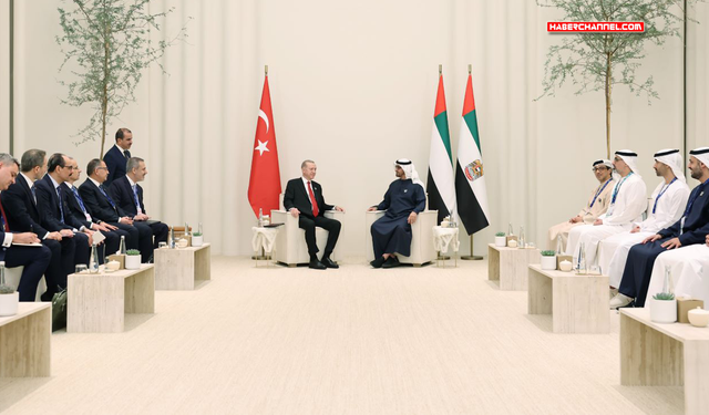 Cumhurbaşkanı Erdoğan, BAE Devlet Başkanı Al Nahyan ile bir araya geldi