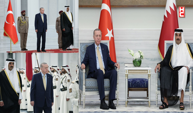 Cumhurbaşkanı Erdoğan, Katar Emiri Şeyh Temim ile bir araya geldi...