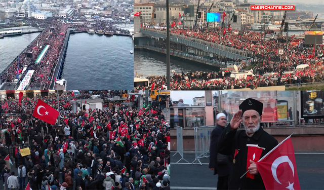 Binlerce kişi şehitler ve Filistin'e destek yürüyüşünde buluştu...