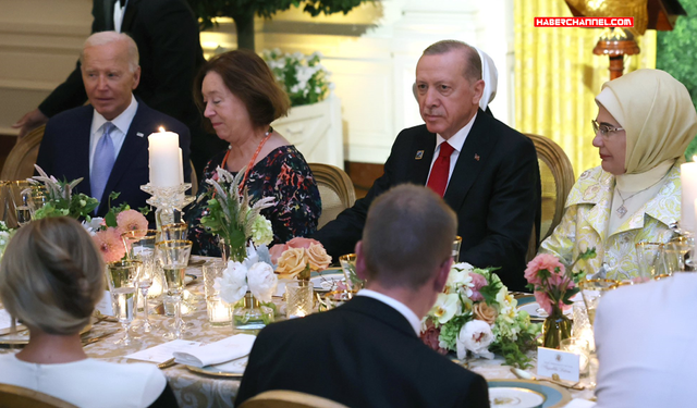 Cumhurbaşkanı Erdoğan ve Eşi Emine Erdoğan, NATO Zirvesi'nde akşam yemeğine katıldı...