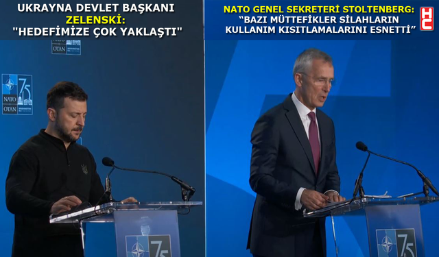 Jens Stoltenberg, Volodimir Zelenski ile ortak basın toplantısı düzenledi