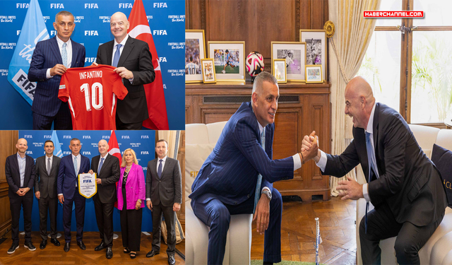 TFF Başkanı Hacıosmanoğlu, Paris'te FIFA Başkanı Gianni Infantino ile görüştü