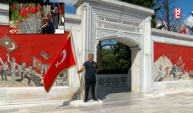 Edirnekapı'daki 15 Temmuz Şehitliği'nde ziyaretçi yoğunluğu...